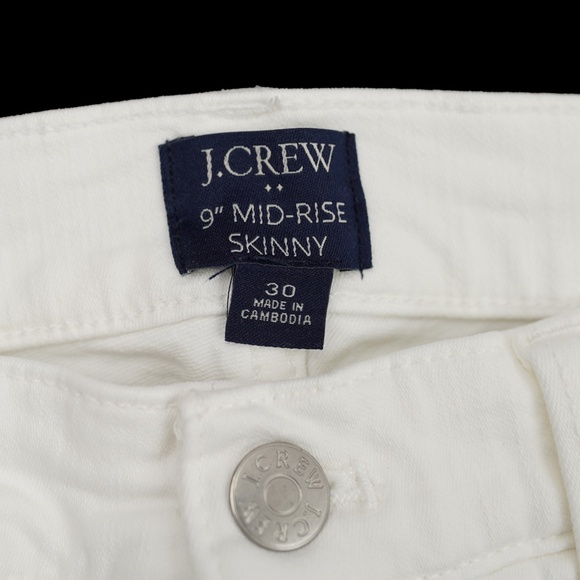 JCREW Size 30 9" Mid-Rise Skinny Jean in Signature Stretch White BO929 - Picture 6 of 6